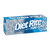 Diet Rite Diet Soda Pure Zero Cola 12 Oz Cool Pack Left Picture